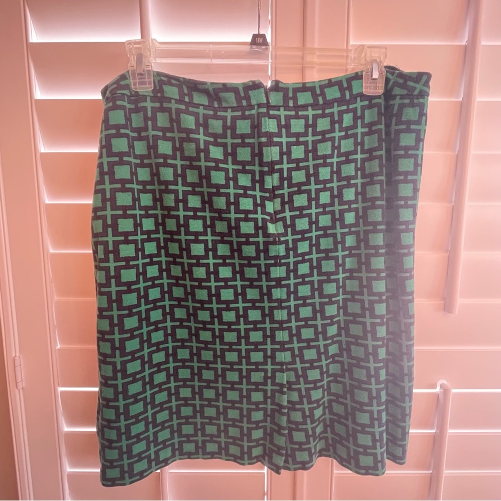 Talbots Green and navy blue Pencil Skirt Knee-Length Work - Picture 4 of 5